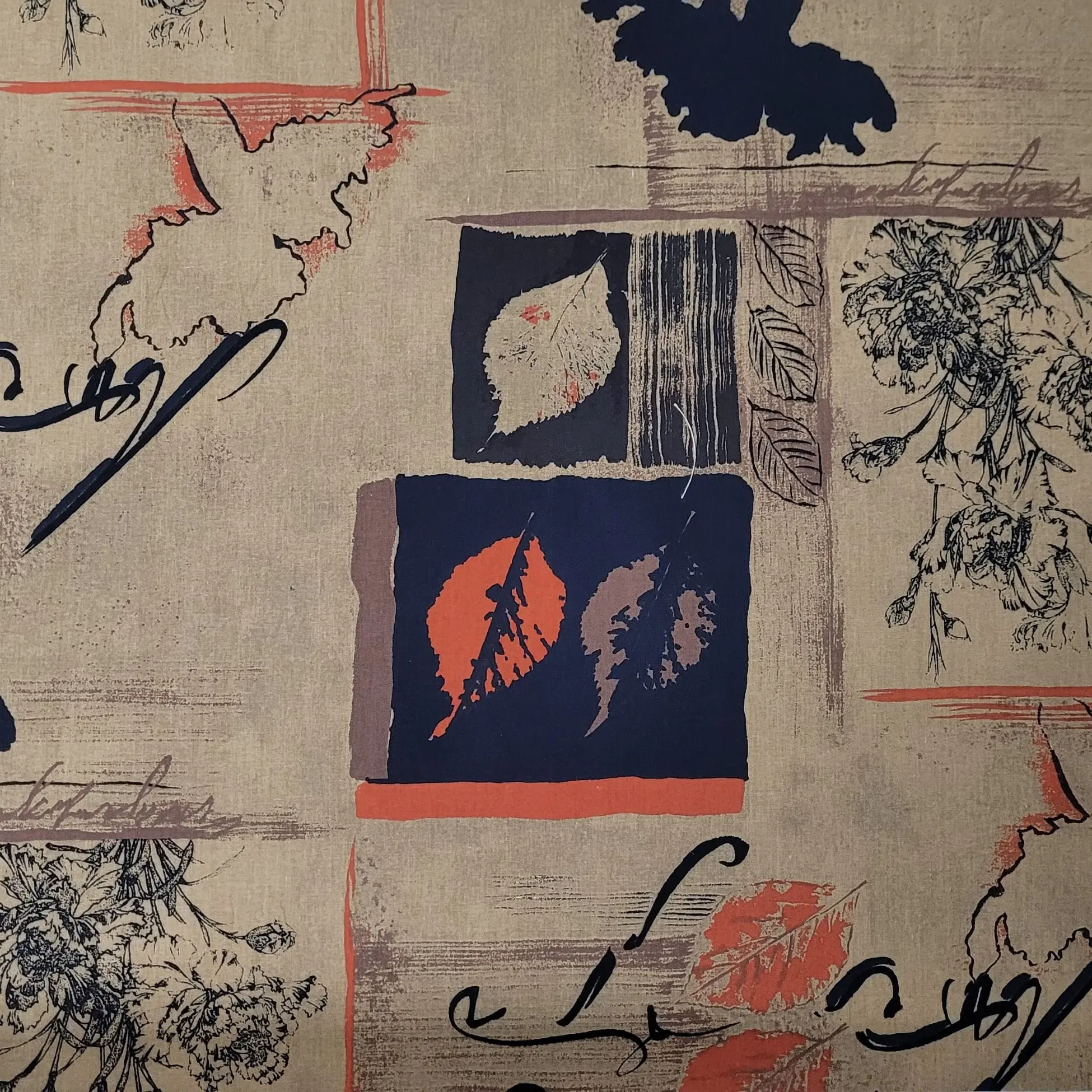 Auflagen für Mesch Rattanmöbel - Serie Jambi / Medan Floral braun – Bild 2